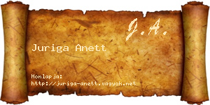 Juriga Anett névjegykártya